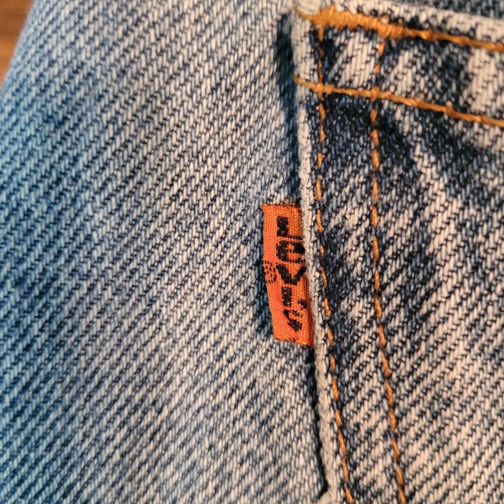 VTG 90s Levi's 550 Relaxed Fit Jeans Orange Tab Tag 38x30 Measures 36x29 - Picture 4 of 13